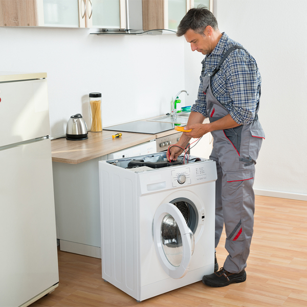 can you walk me through the steps of troubleshooting my washer issue in Harmony